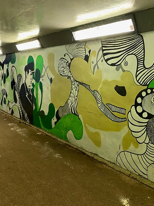 graffiti art on underpass