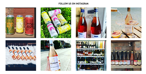 instagram feed example as part of ecommerce web design