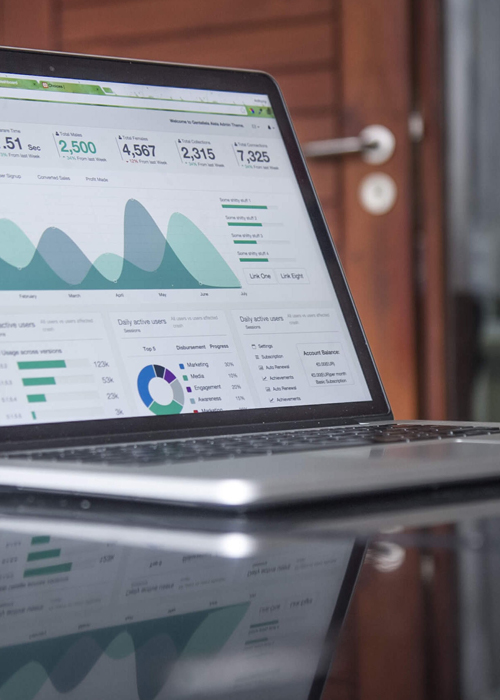 ecommerce marketing analytics on a laptop screen